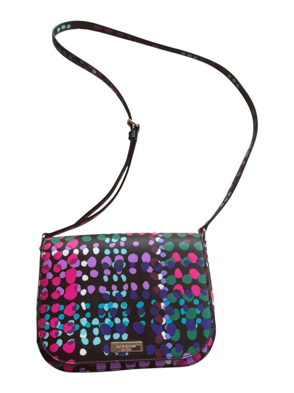 Kate Spade Laurel Way Large Carsen Musical Dots Crossbody Bag Multicolor NWOT